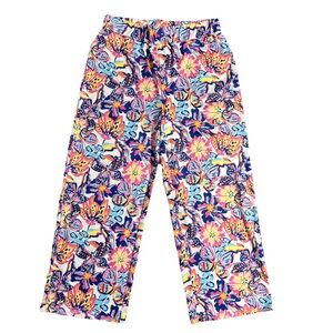 Stella Parker Women's Size S Pull On Stretch Cropped Pants - Butterfly Print New